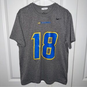 Team Issued Nike Dri-Fit Tee Los Angeles Chargers Size Large #18 t-shirt Gray